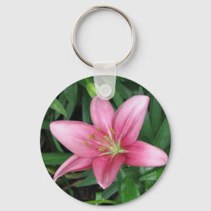 Chaveiro Lírio cor-de-rosa
