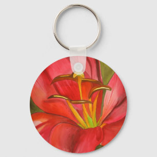 Chaveiro Lírio Flor Alerta Vermelho