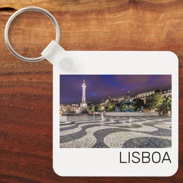 Chaveiro Lisboa Portugal Rossio Square Holiday Souvenir (Frente)