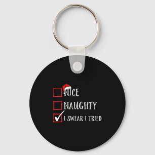 Chaveiro Lista de Natal Divertida Boa Maliciosa Juro Que Te