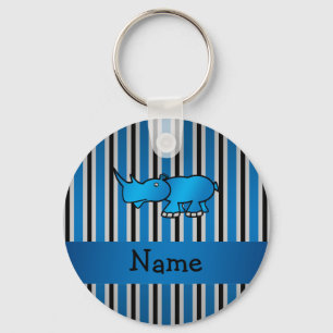 Chaveiro Listras conhecidas personalizadas do preto azul do