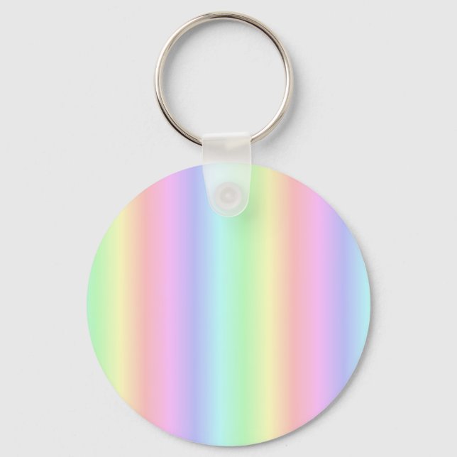 Chaveiro Listras de Arco-íris Pastel - Padrão (Frente)