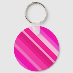 Chaveiro Listras de doces em camadas - rosa e fúcsia