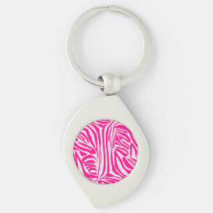 Chaveiro Listras de zebra rosa