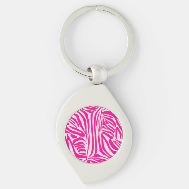 Chaveiro Listras de zebra rosa (Frente)