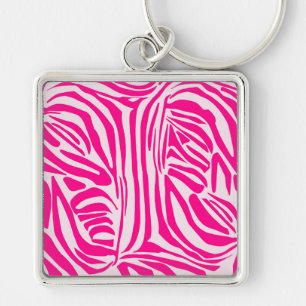 Chaveiro Listras de zebra rosa