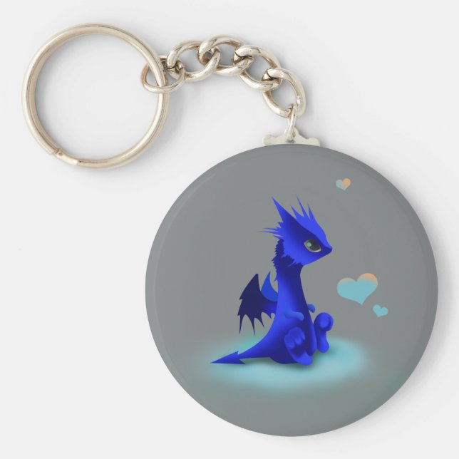 Chaveiro Little blue dragon of love (Frente)