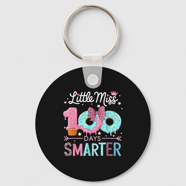 Chaveiro Little Miss 100 Days Smarter Kids Girls 100th Day  (Frente)