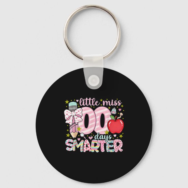 Chaveiro Little Miss 100 Days Smarter Kids Girls 100th Day  (Frente)