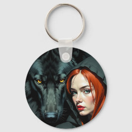 Chaveiro Little Red Riding Hood Redhead and the Black Wolf