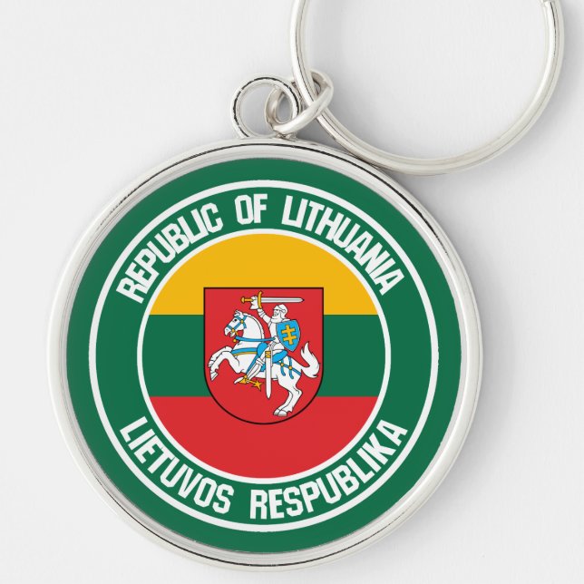 Chaveiro Lituânia Round Emblem (Frente)