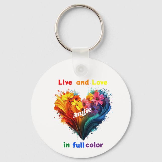Chaveiro Live And Love In Cheio Color (Frente)