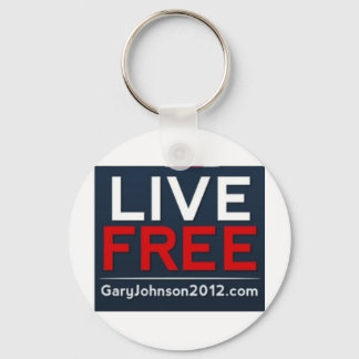 Chaveiro Live Free Gary Johnson para o Presidente 2012