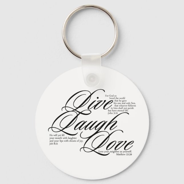 Chaveiro Live Laugh Love (Frente)