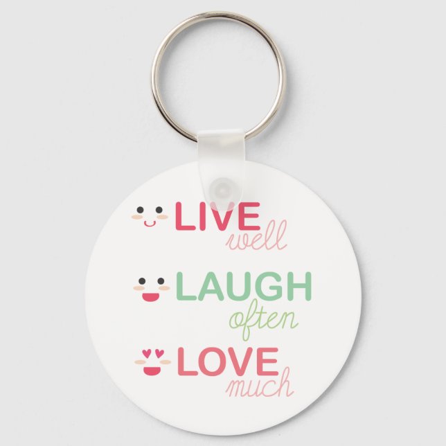 Chaveiro Live Laugh Love (Frente)