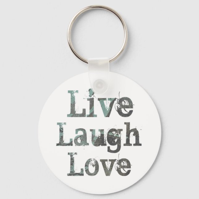 Chaveiro Live, Laugh, Love Key Chain (Frente)