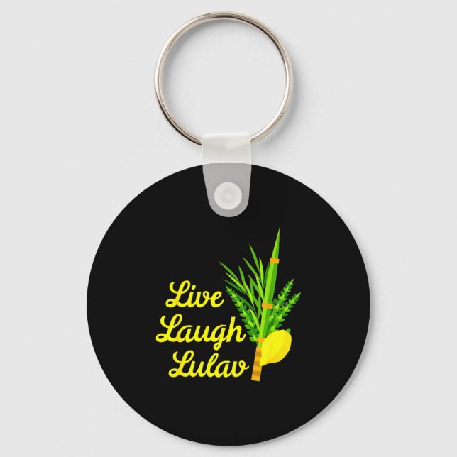 Chaveiro Live Laugh Lulav Etrog Happy Sukkot Jewish Sukkah  (Frente)