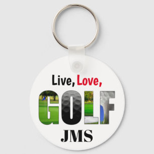 Chaveiro Live Love Golf Monograma