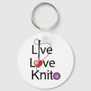 Chaveiro Live Love Knit