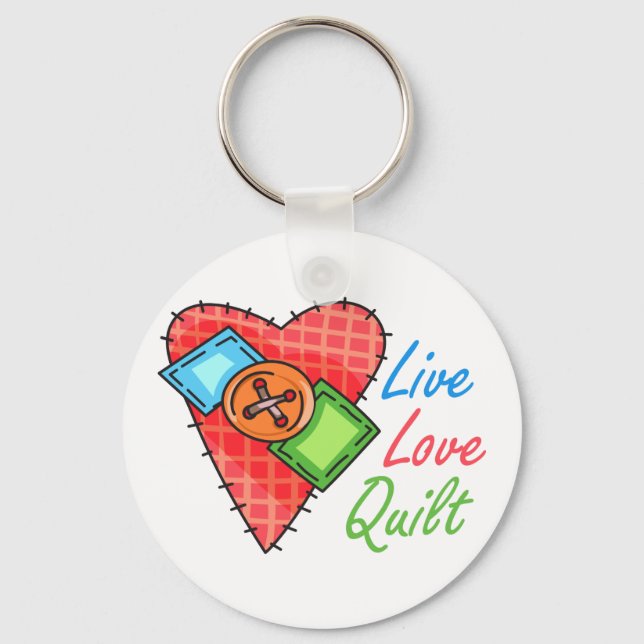 Chaveiro Live Love Quilt (Frente)