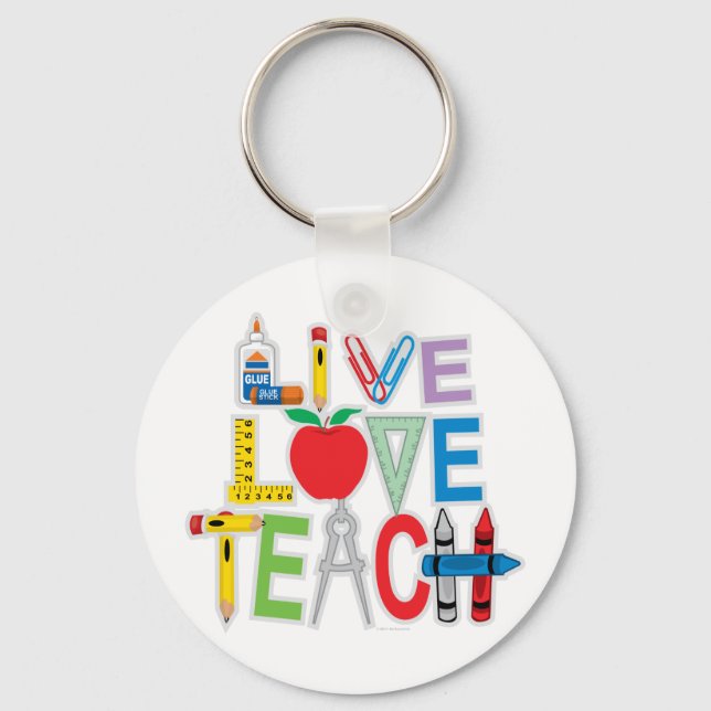 Chaveiro Live Love Teach (Frente)