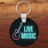 Live Music Neon Guitar