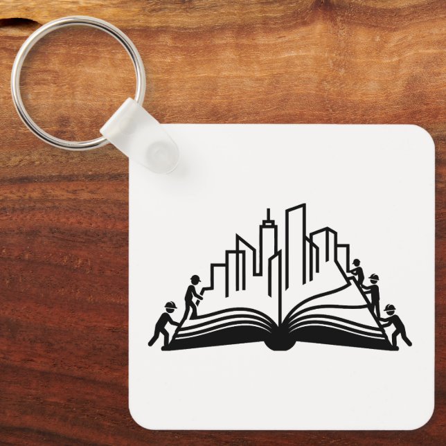Chaveiro Livro constrói cidades (Frente)