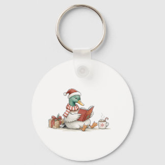 Chaveiro Livro de Leitura de Pato de Natal para Leitores Ac