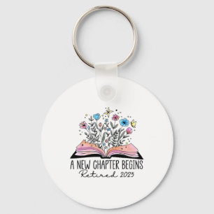 Chaveiro Livro Floral Um Novo Capítulo Começa Aposentado Ap