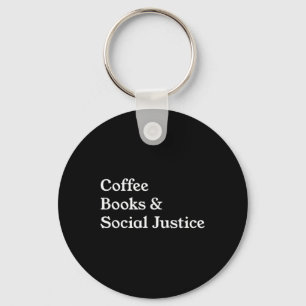 Chaveiro Livros de café Justiça Social Igualdade de aspas