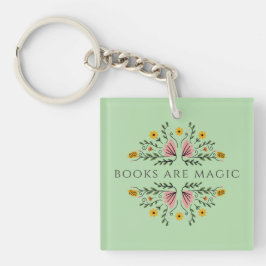 Chaveiro Livros são Magia Caderno Verde Literário