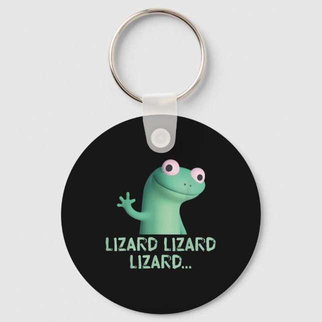 Chaveiro Lizard Lizard Engraçado Meme (2 Lados) (Frente)