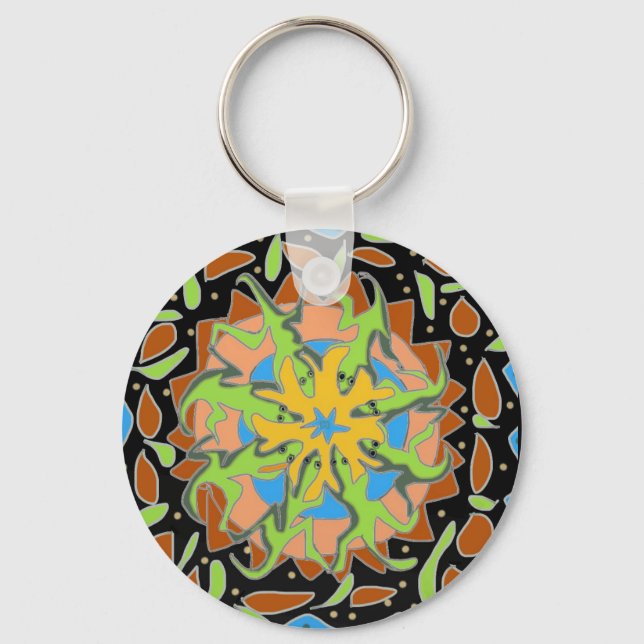Chaveiro Lizard Mandala (Frente)
