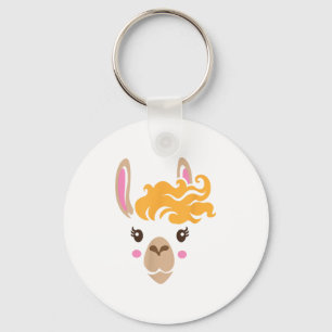 Chaveiro Llama Face Eyelashes Halloween Costume Hairstyle