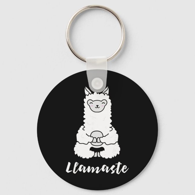 Chaveiro Llamaste - Presente para Amantes de Yoga Fofos, Lh (Frente)