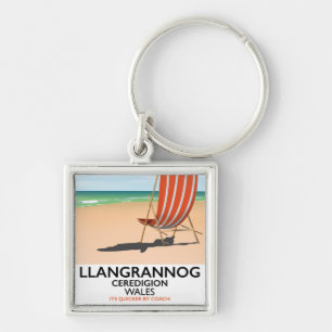 Chaveiro Llangrannog, poster da praia de Ceredigion Wales