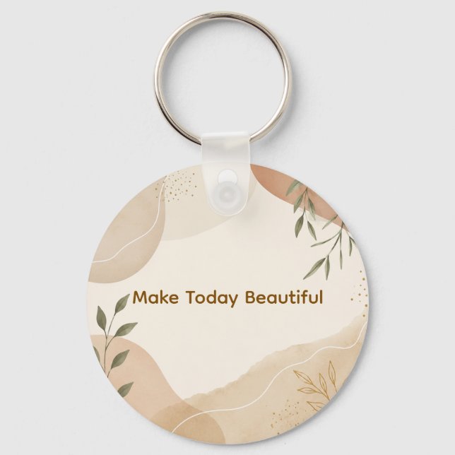 Chaveiro Llavero Boho Minimalista Botánico – Make Today Bea (Frente)