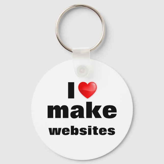 Chaveiro Llavero eu adoro criar sites (Frente)