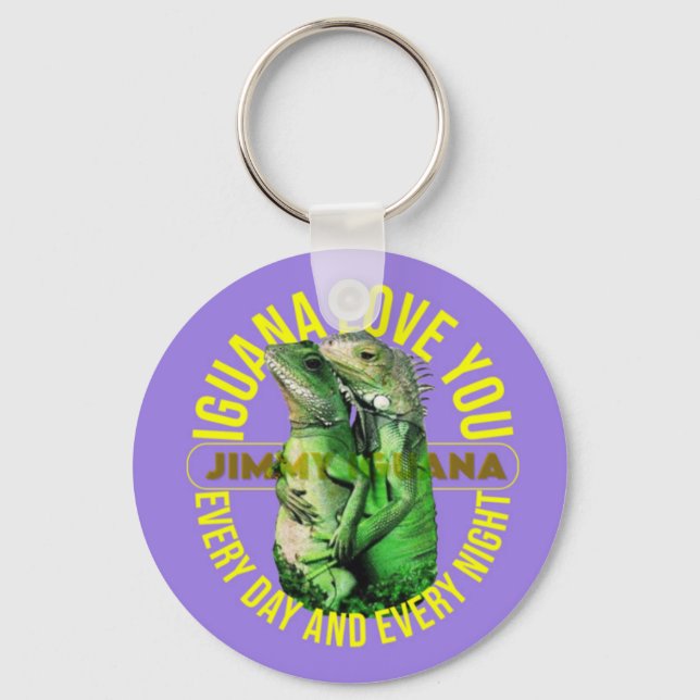 Chaveiro llavero iguana love you (Frente)
