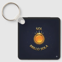 Llavero Tipo Chapa con Logo Sol Brillo Sola | Acce