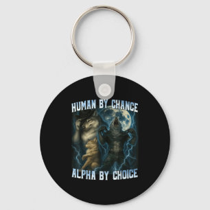 Chaveiro Lobo Alfa Engraçado Humano Por Acaso Alfa Por Esco