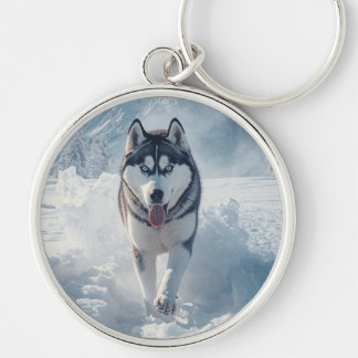 Chaveiro Lobo da Neve Bonito