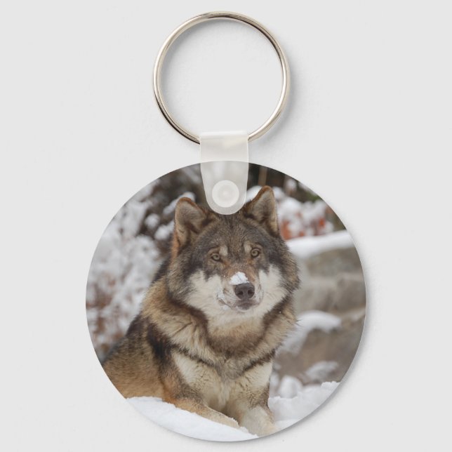 Chaveiro Lobo de inverno (Frente)