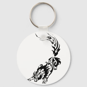 Chaveiro Lobo impetuoso tribal Pouncing.png