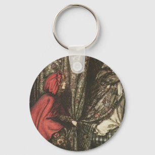 Chaveiro Lobo Mau na cama da vovó