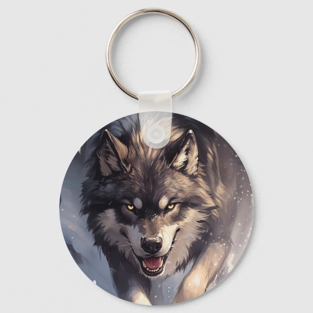 Chaveiro Lobo no inverno (Frente)