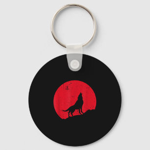 Chaveiro Lobo uivando lua lobos assustador noite halloween