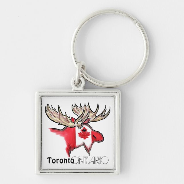 Chaveiro local da bandeira de Toronto Ontário (Frente)