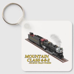 Chaveiro Locomotiva PTW Mountain 4-8-2 de dois lados