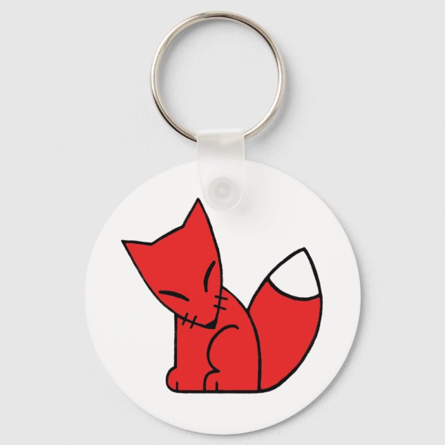 Chaveiro Logo Fox (vermelho) (Frente)